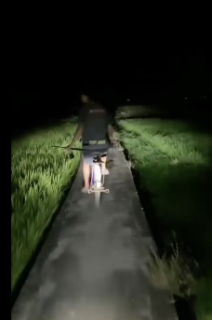 暗闇ドッキリで転倒