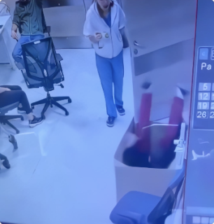 段ボールに座ろうとして失敗