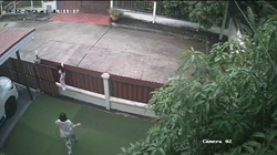 自動ゲートに挟まれた少女