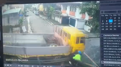 トラックに轢かれるも奇跡的に軽傷のライダー