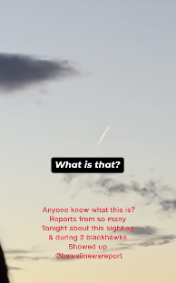 ハワイで目撃された細いUFO?