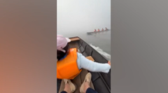 霧の中でスピードを出し過ぎてボート同士が衝突