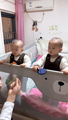 息ぴったりの双子