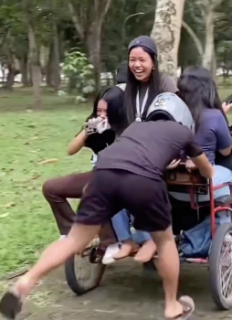 乗りすぎて転倒