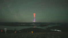 一瞬で消える赤い稲妻「レッドスプライト」